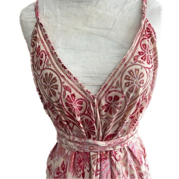 100% Silk Karma Crafts Halter kerchief tie dress, OS - Picture 2 of 9